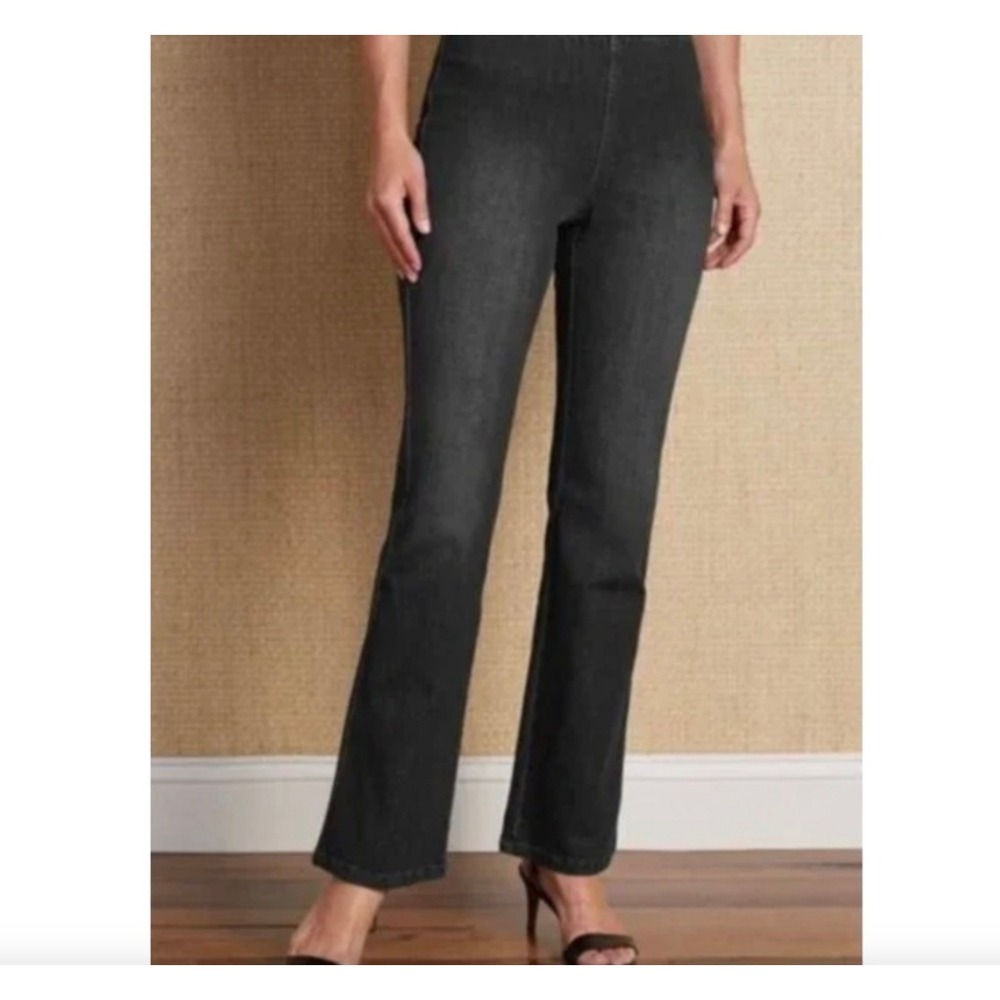 Soft‎ Surrounds Ultimate Denim Pull On Bootcut Jeans Charcoal Grey 1X Plus